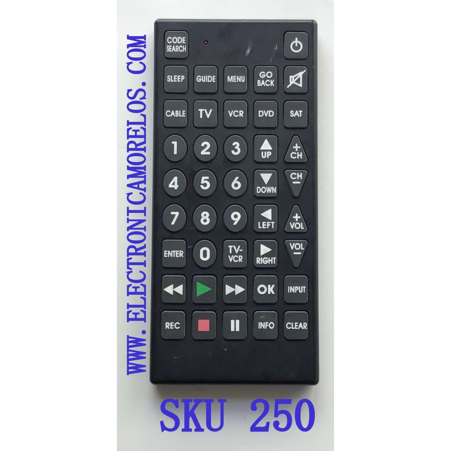 CONTROL REMOTO UNIVERSAL GIGANTE / NUMERO DE PARTE A17G2022 / MODELO ATC-2022